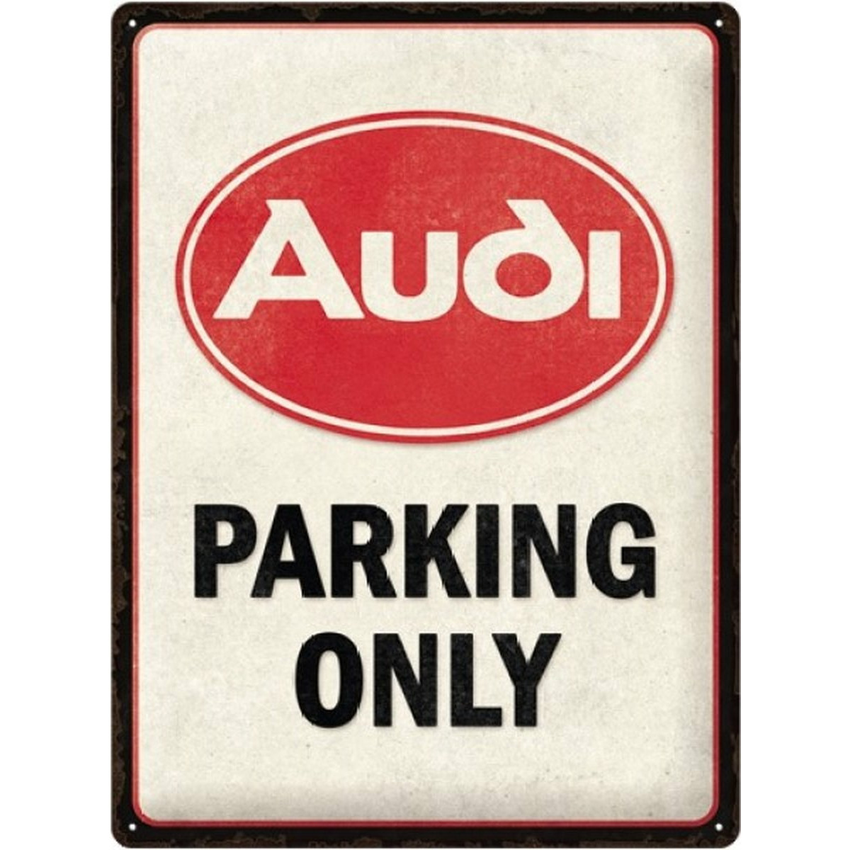 Nostalgic Art wandbord/muurplaatje - metaal - Audi Parking Only - 20 x 30 cm - mancave -