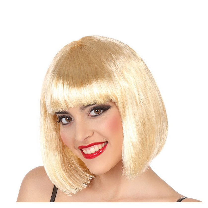 Verkleed pruik dames Bobby Jean - Blond - half lang haar - Bob-line/Seventies/Eighties/Prinses -