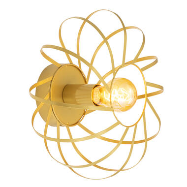 Wandlamp Pamplona E27 - goudkleur - 15xØ30 cm - Leen Bakker