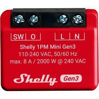 Shelly Plus 1PM Mini Gen3 relais Wifi