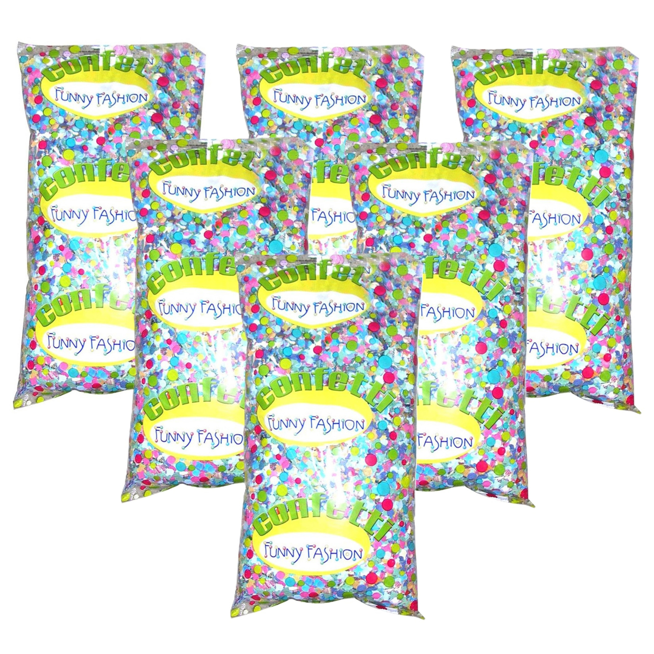 Confetti snippers van papier - 6x - multi colours mix - 500 gram zakje - feestartikelen/versieringen -