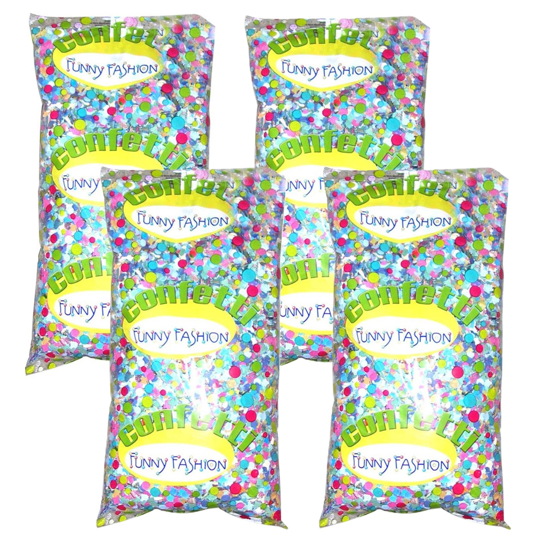 Confetti snippers van papier - 4x - multi colours mix - 500 gram zakje - feestartikelen/versieringen -