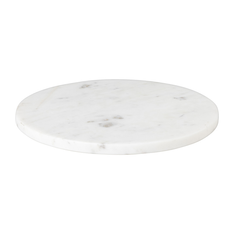 Borrelplank marmer rond - wit - ø28x1.5 cm