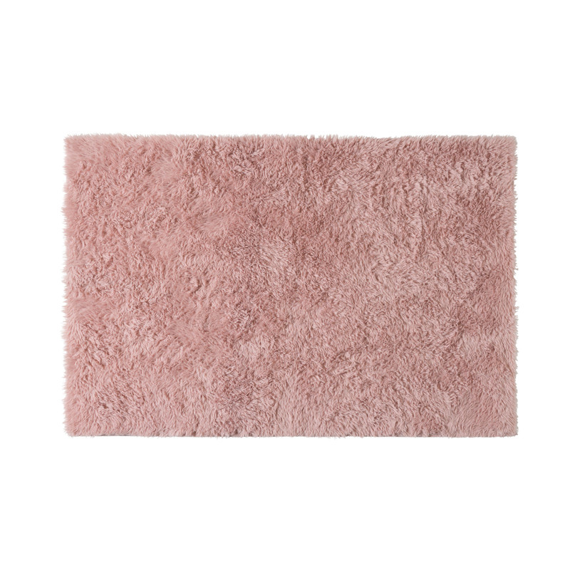 Vloerkleed hoogpolig - roze - 60x90 cm