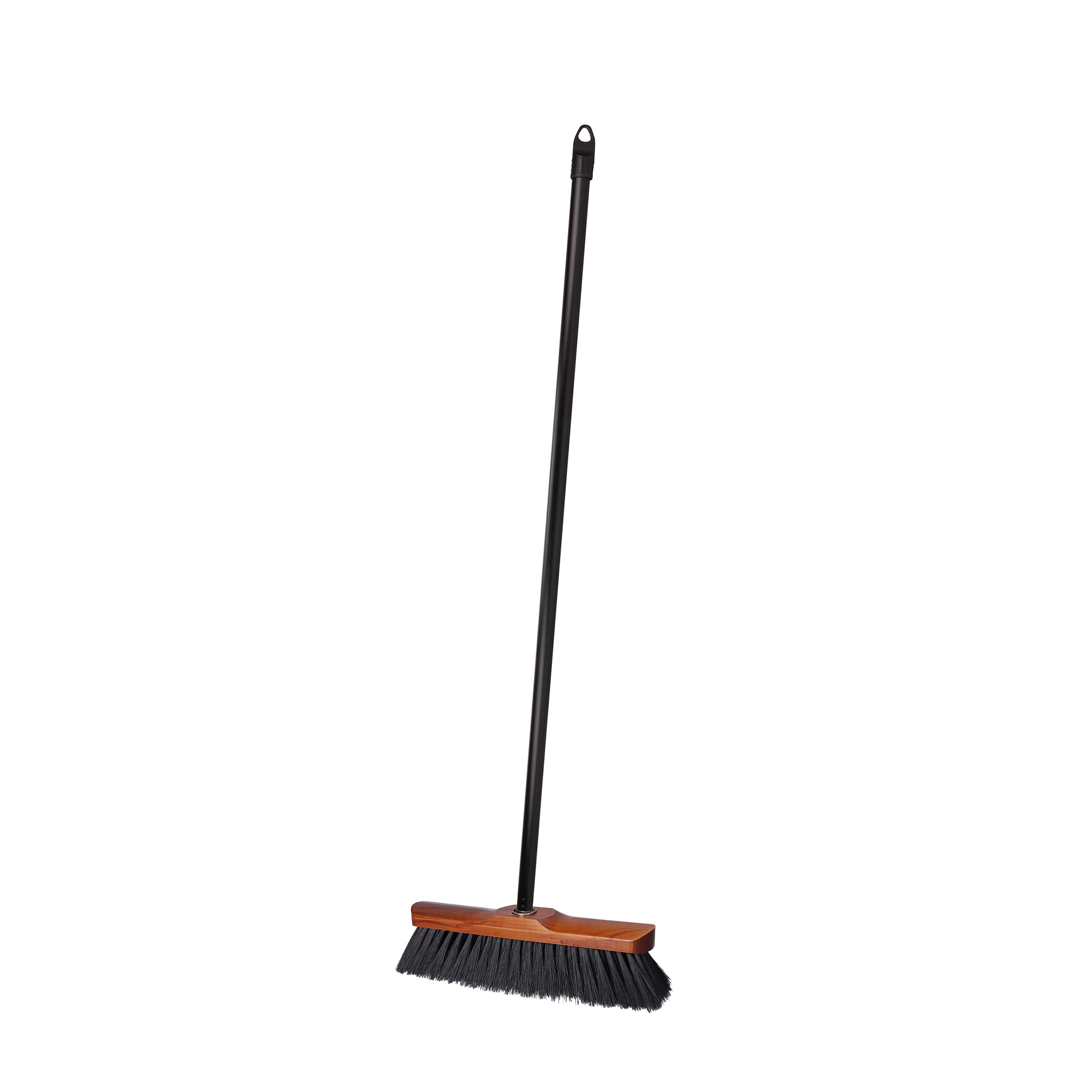Brumag bezem voor binnen - houten bezemkop bruin - breedte 28 cm - steel 130 cm - alle vloeren -