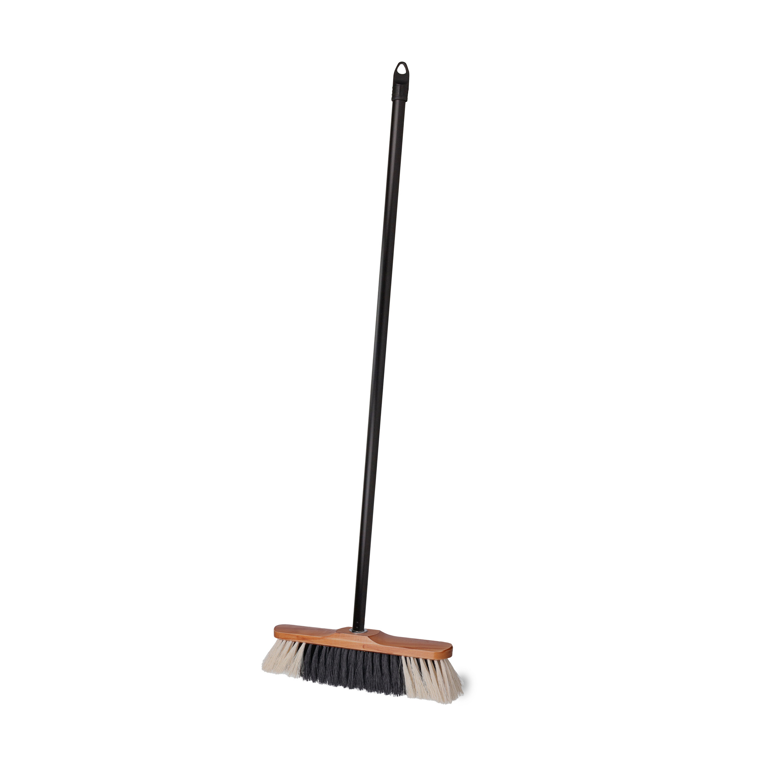 Brumag bezem voor binnen - houten bezemkop bruin - breedte 28 cm - steel 130 cm - alle vloeren -