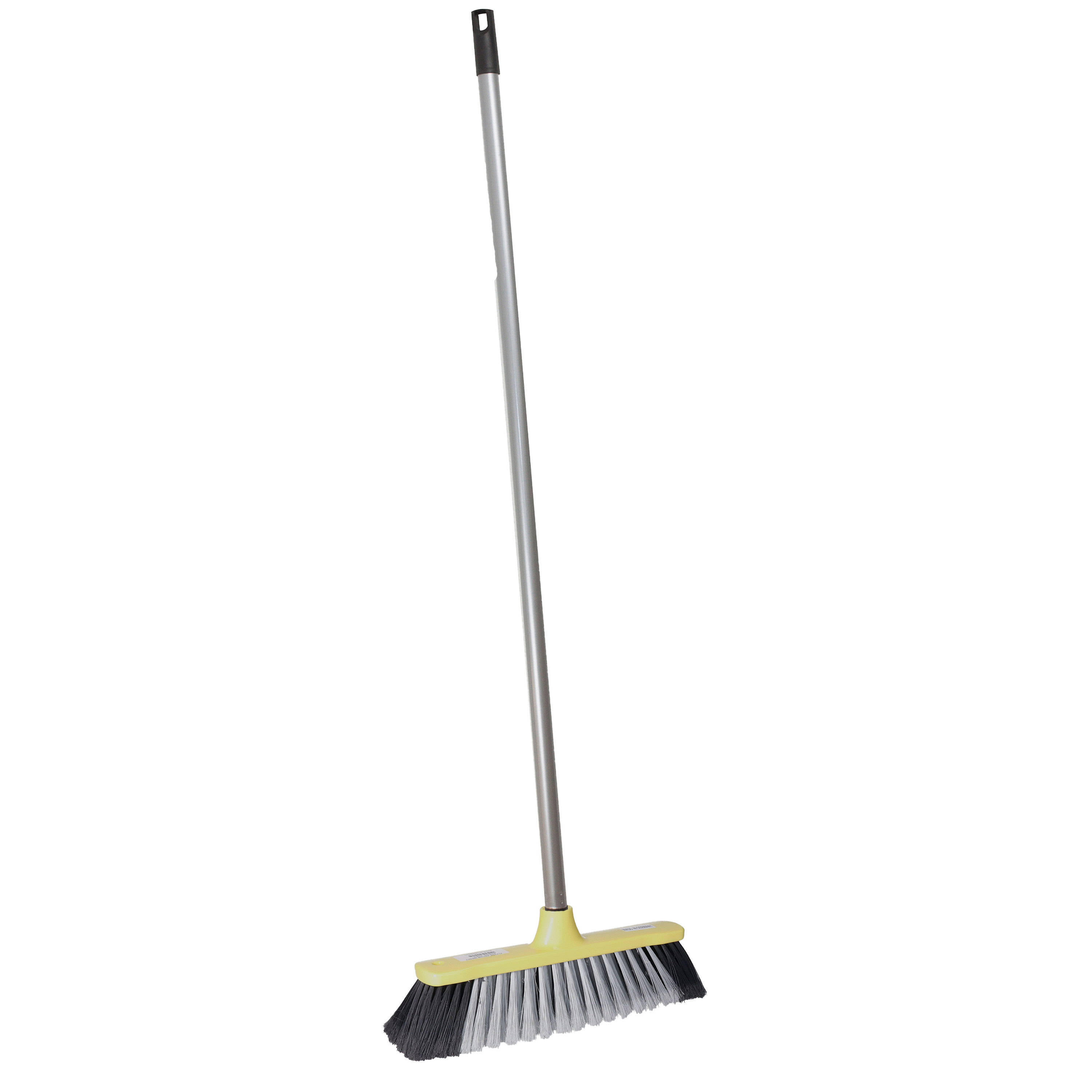 Brumag bezem voor binnen - bezemkop geel - breedte 35 cm - steel 130 cm - alle vloeren -