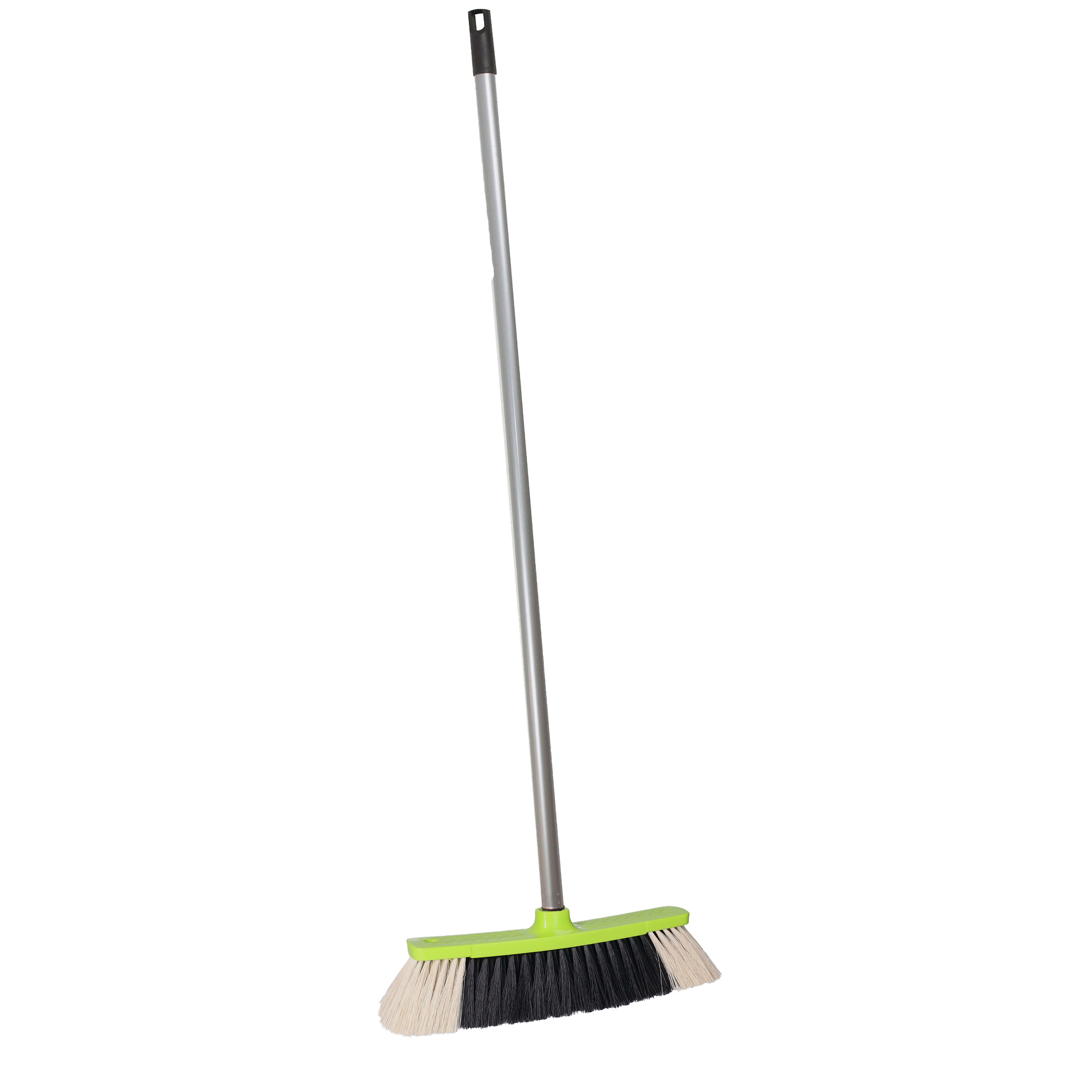 Brumag bezem voor binnen - bezemkop groen - breedte 35 cm - steel 130 cm - alle vloeren -
