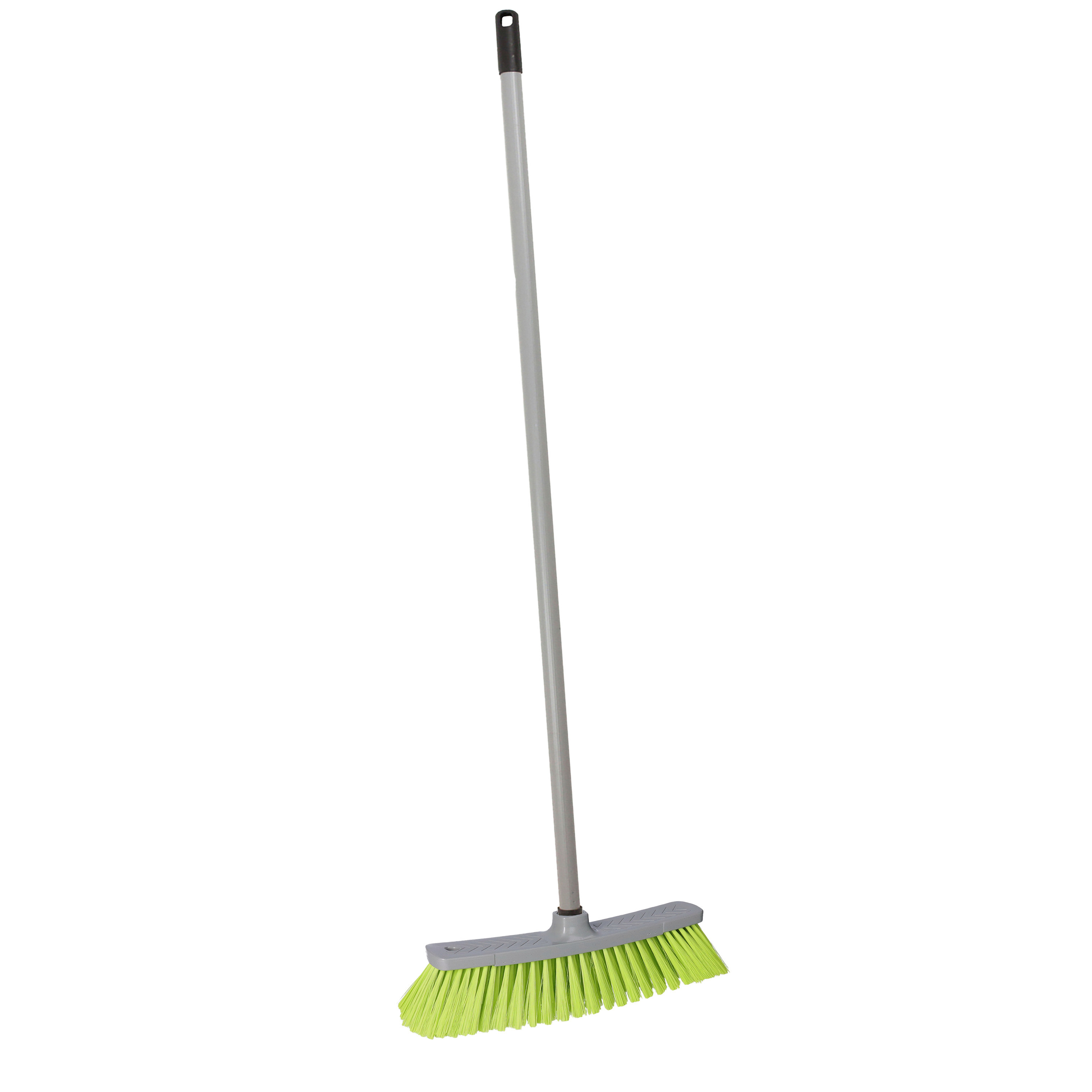 Brumag bezem voor binnen - bezemkop limegroen - breedte 35 cm - steel 130 cm - alle vloeren -