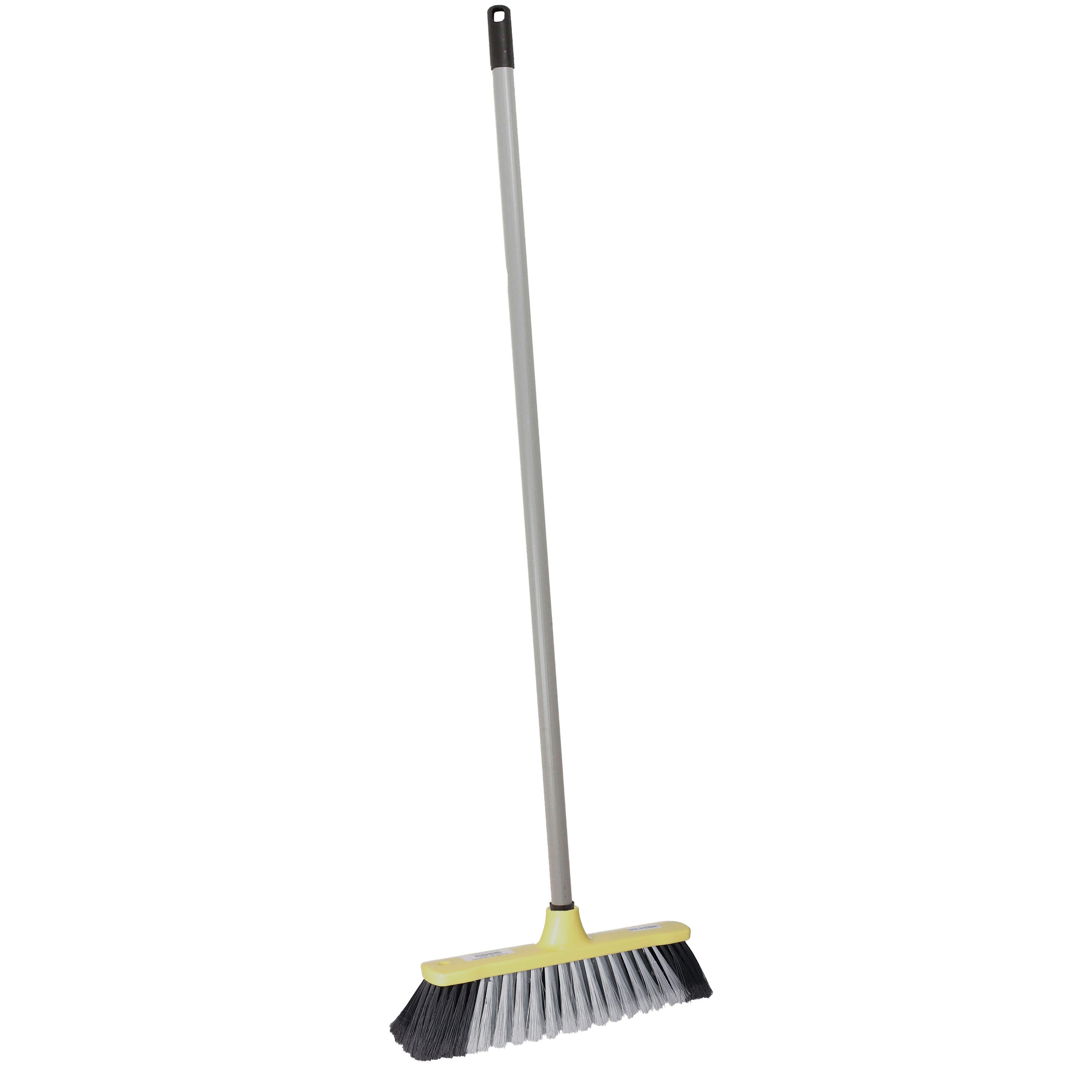 Brumag bezem voor binnen - bezemkop geel - breedte 35 cm - steel 130 cm - alle vloeren -