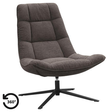 Fauteuil Emily - donkerbruin - Leen Bakker