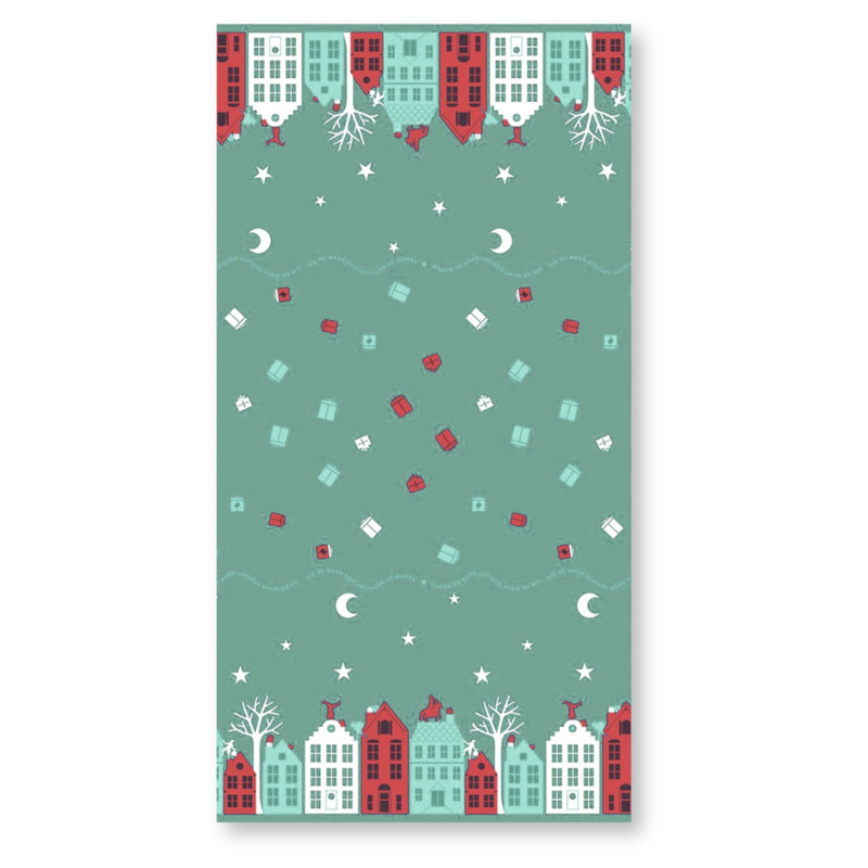 Tafelkleed Sinterklaas - blauw - 220x138 cm