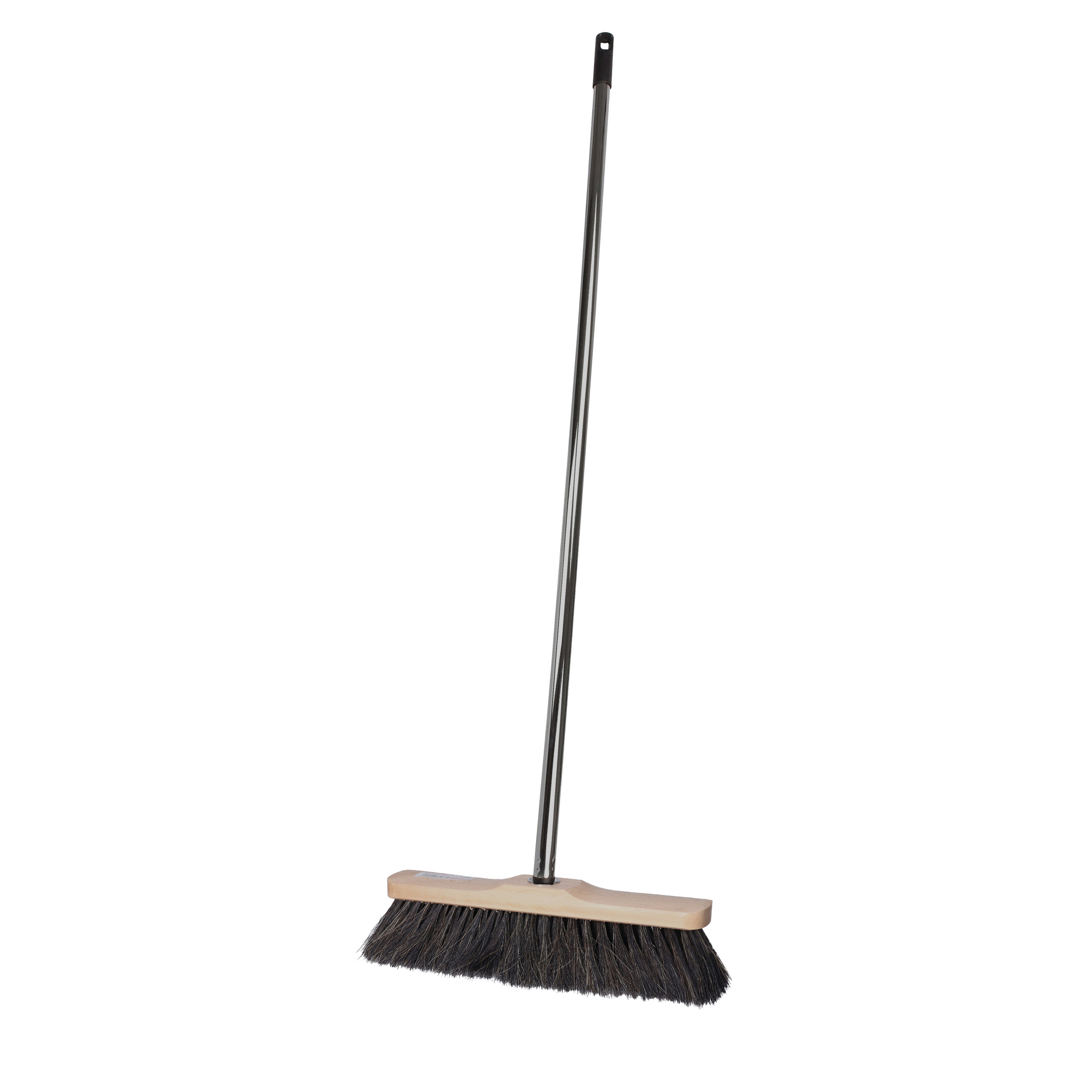 Brumag bezem voor binnen gebruik - bezemkop hout - 28 cm breed - steel metaal 130 cm -