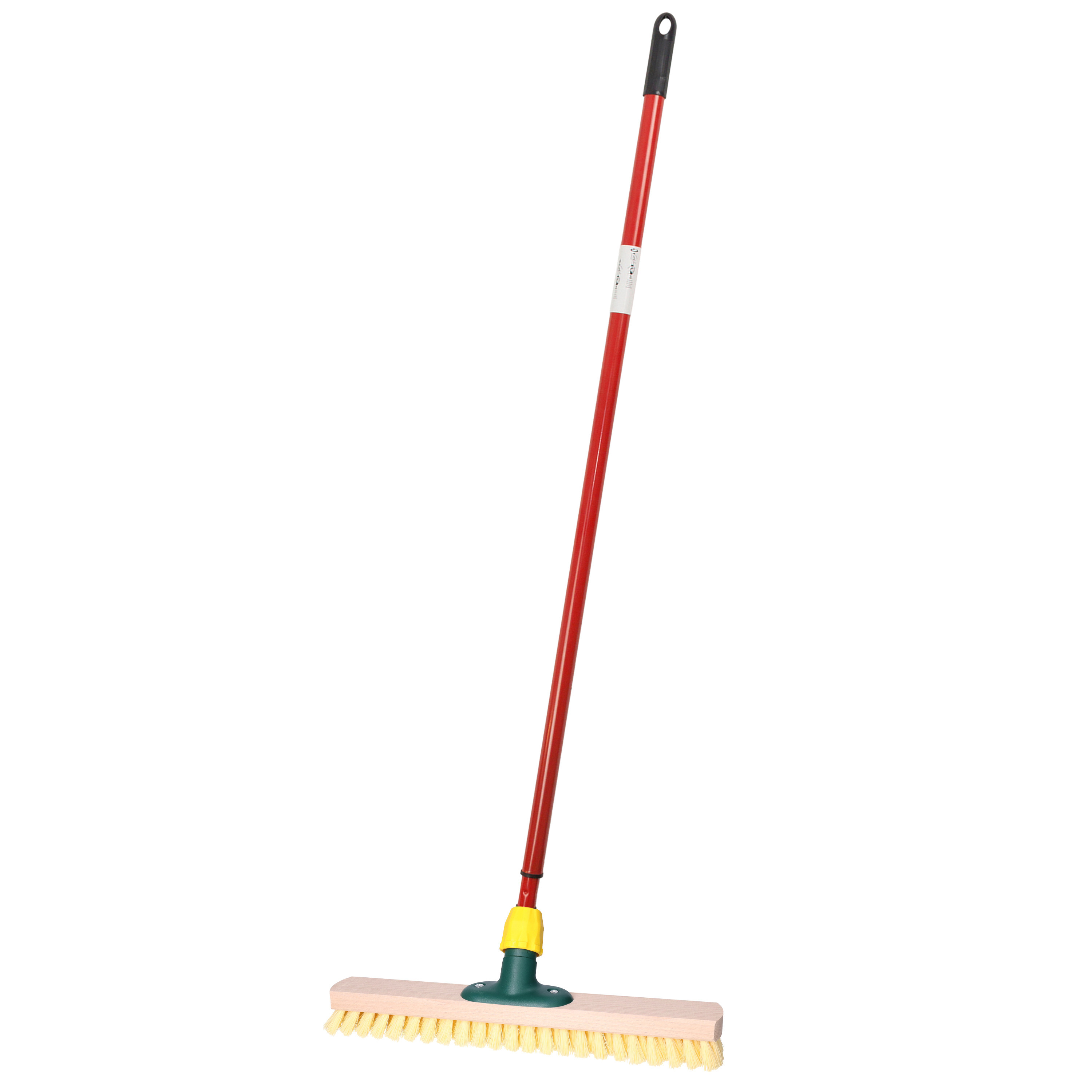 Brumag Luiwagen/schrobber 40 cm - uitschuifbare kunststof steel 100-200 cm - harde schrobborstel -