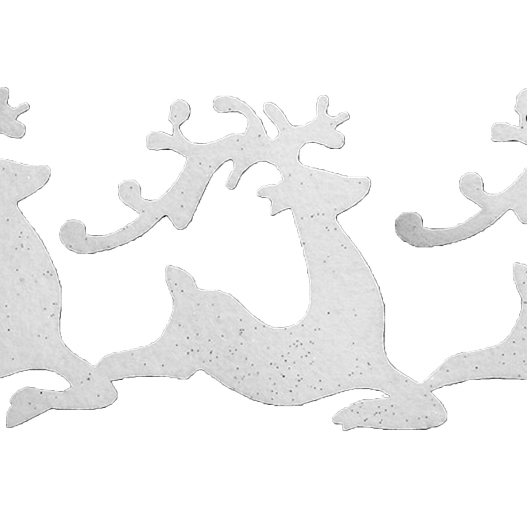 Sneeuwrand - winter - wit - 100 x 25 cm - polyester - sneeuwversiering - raamdecoratie -