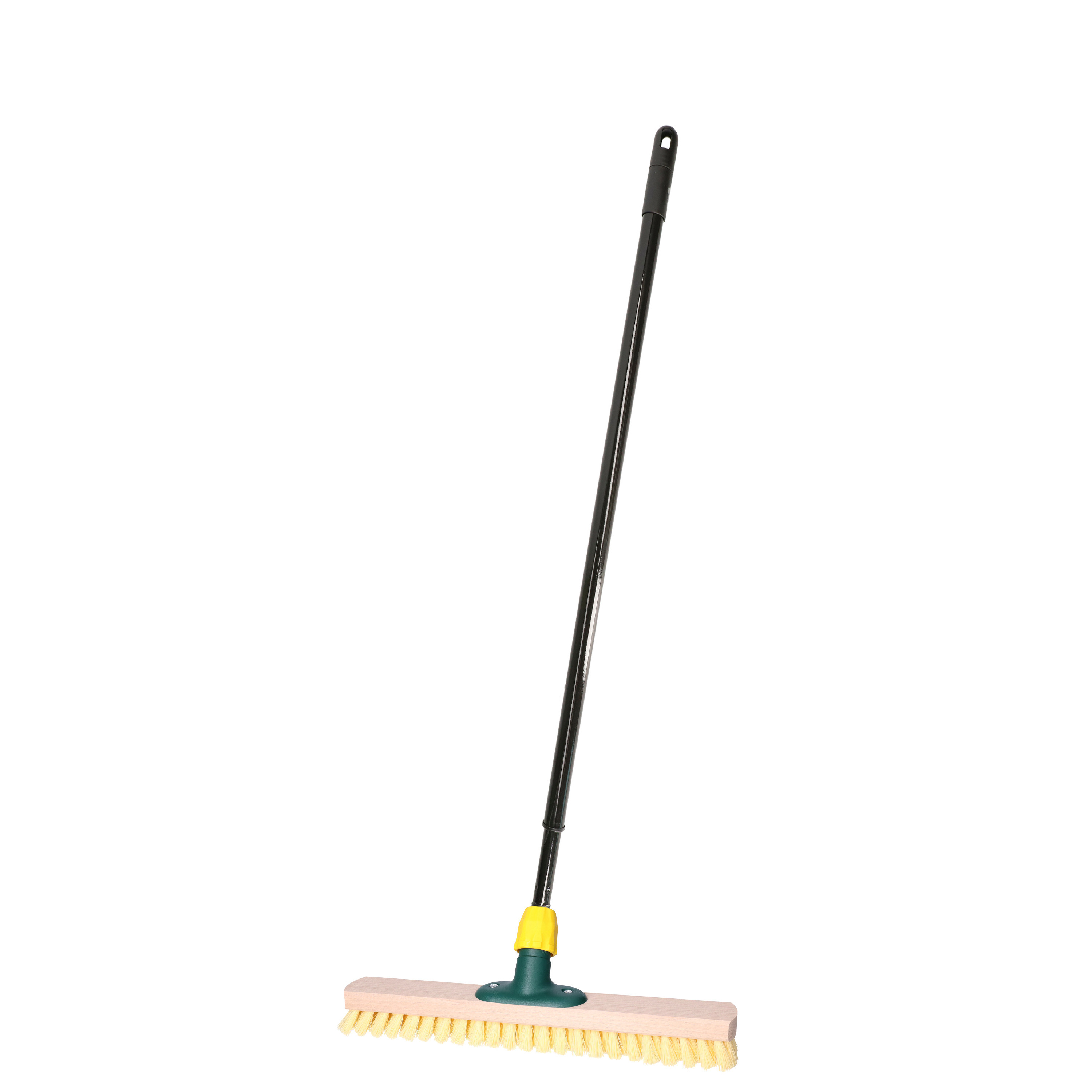 Brumag Luiwagen/schrobber 40 cm - uitschuifbare kunststof steel 80-130 cm - harde schrobborstel -