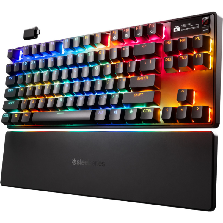 SteelSeries Apex Pro TKL Wireless Gen 3 gaming toetsenbord RGB led, USB / 2.4 GHz / Bluetooth