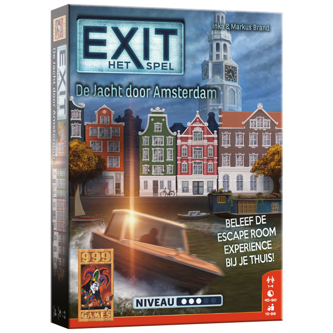 999 Games EXIT - De Jacht door Amsterdam gezelschapsspel Nederlands, 1-4 spelers, 45 minuten, vanaf 12 jaar
