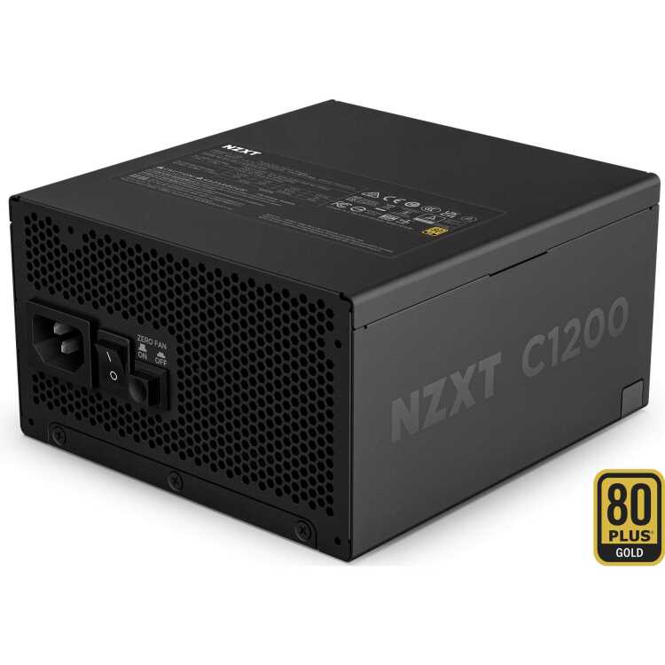 NZXT C1200 Gold ATX 3.1 voeding 1x 16-pins grafische kaartconnector, 6x PCIe, kabelmanagement
