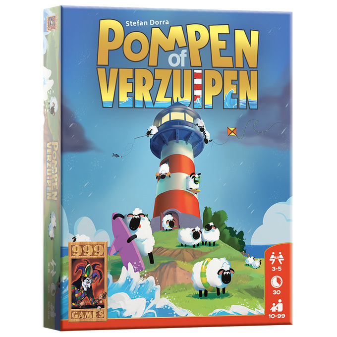 999 Games Pompen of Verzuipen kaartspel Nederlands, 3 - 5 spelers, 30 minuten, Vanaf 10 jaar