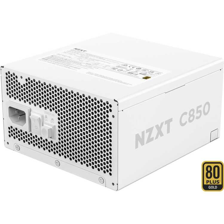 NZXT C850 Gold ATX 3.1 voeding 1x 16-pins grafische kaartconnector, 6x PCIe, kabelmanagement