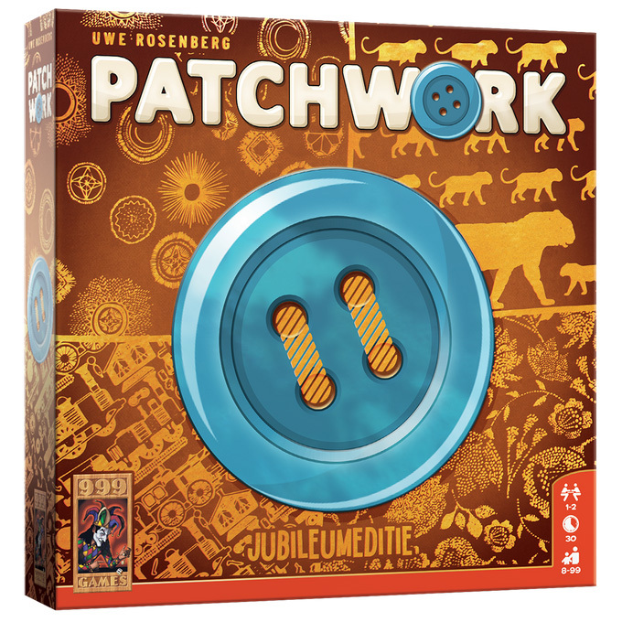 999 Games Patchwork Jubileumeditie bordspel Nederlands, 1 - 2 spelers, 30 minuten, Vanaf 8 jaar