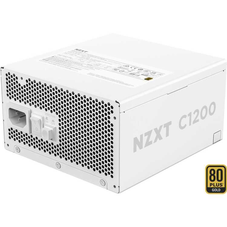 NZXT C1200 Gold ATX 3.1 voeding 1x 16-pins grafische kaartconnector, 6x PCIe, kabelmanagement