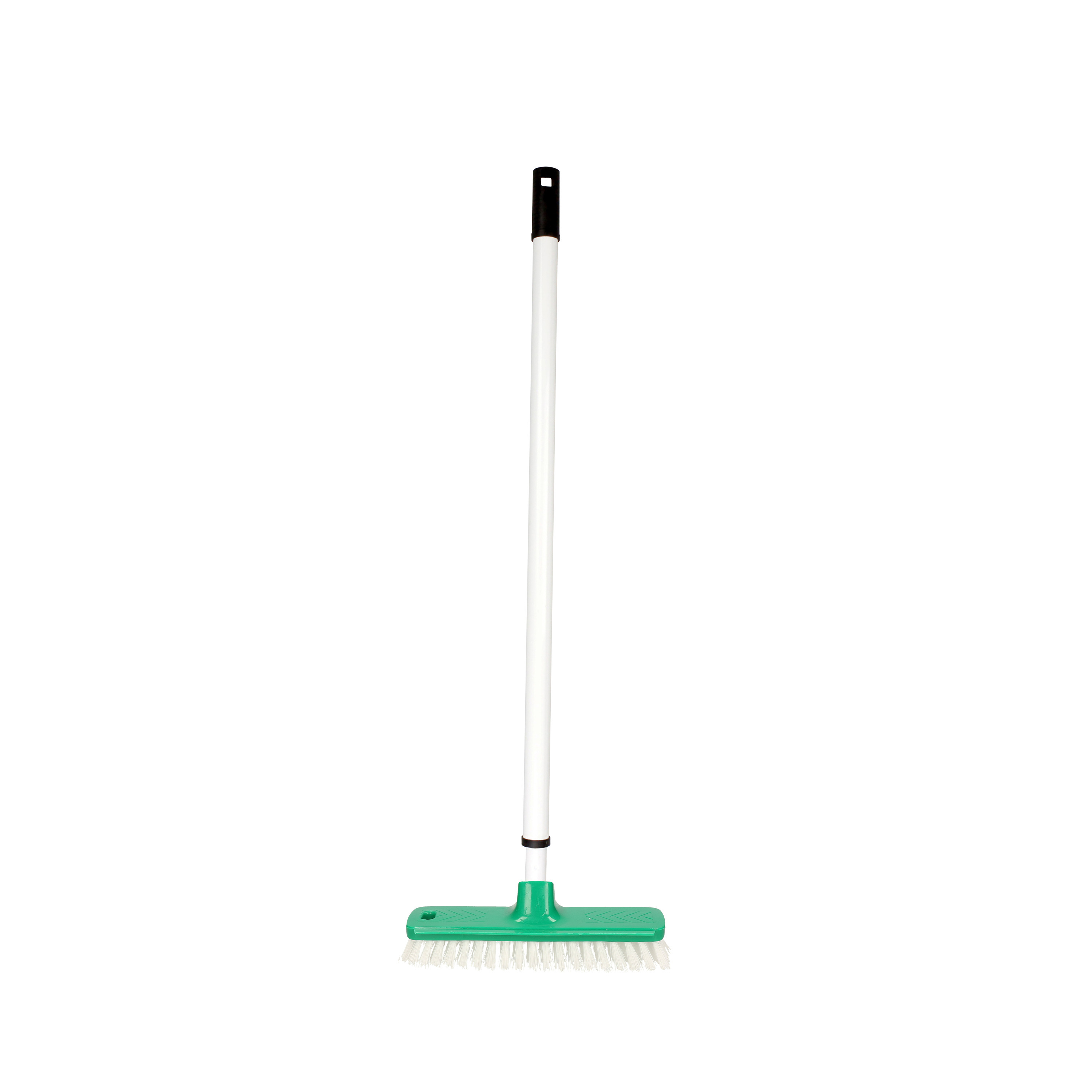 Brumag Luiwagen/schrobber 22 cm - Telescoop steel 80-130 cm - kunststof - groen - harde borstel -