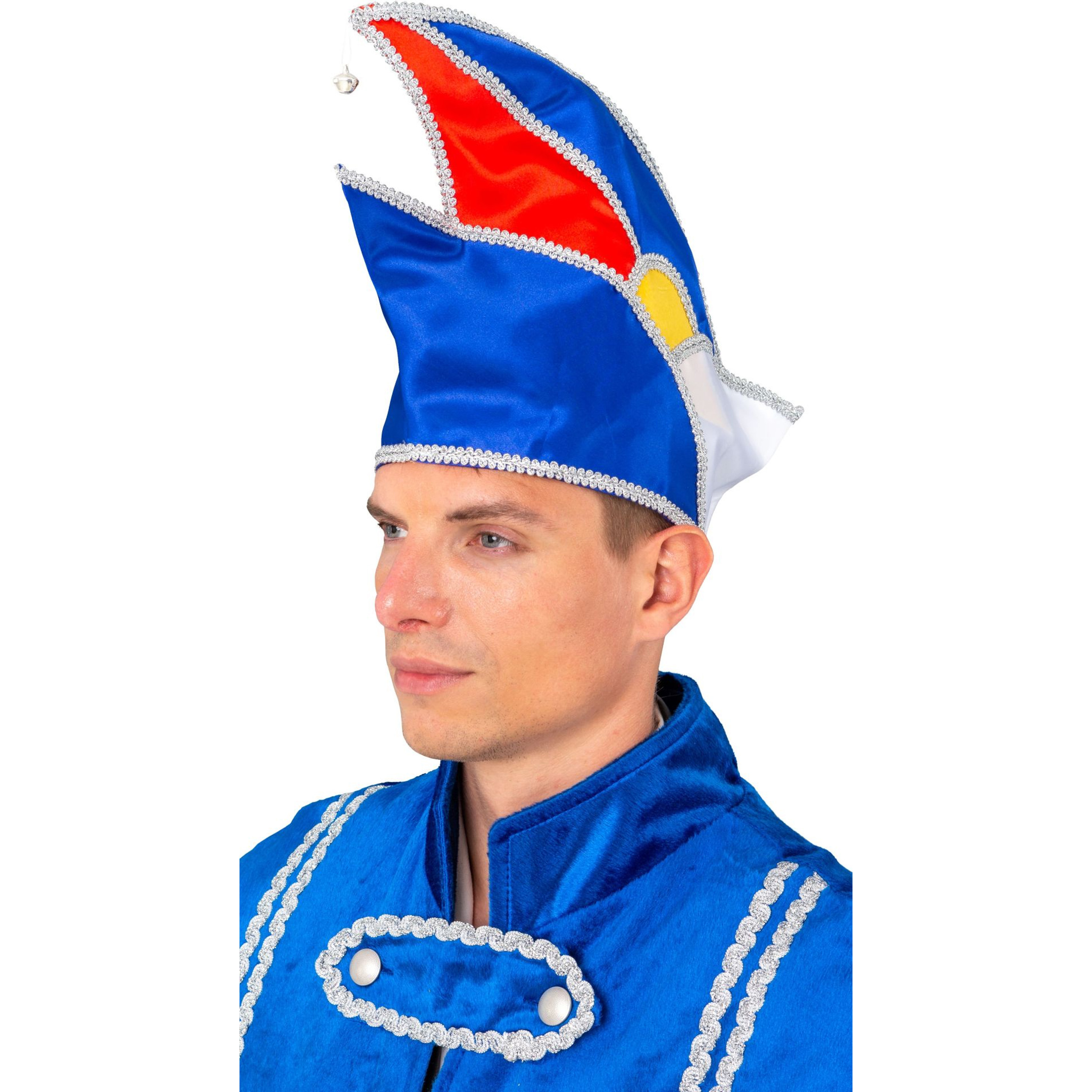 Carnaval verkleed thema Carnaval muts/steek - blauw/wit - Prins Carnaval -