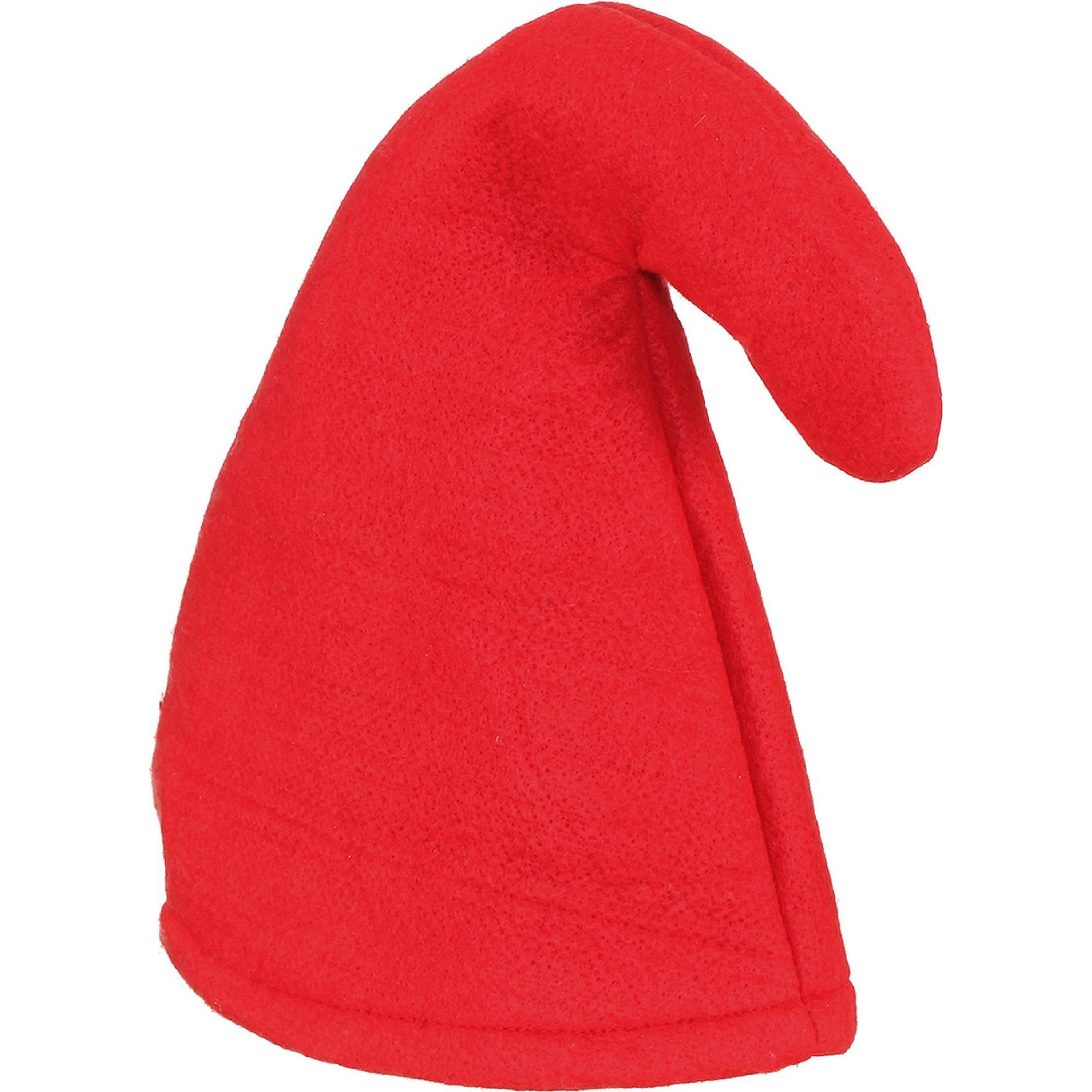 Carnaval verkleed hoed Kabouter/dwerg - puntmuts - rood - volwassenen -