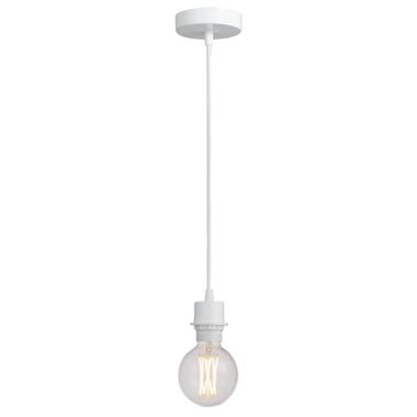 Pendel hanglamp wit met schroefdraad voor kap - E27 - 100 cm - Leen Bakker
