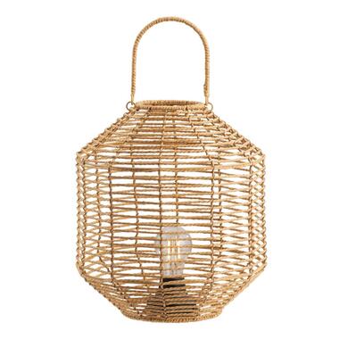 LED lantaarn Novi - naturel - 30xØ29 cm - Leen Bakker