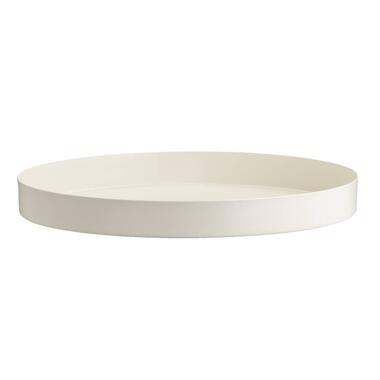 Dienblad Fenno - crèmekleurig metaal - Ø30 cm - Leen Bakker