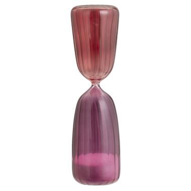 Zandloper Chrissy - rood - glas - 26xØ7 cm - Leen Bakker