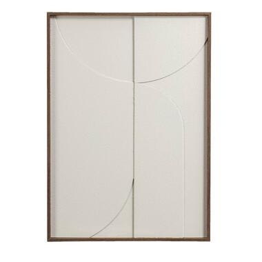 Schilderij 3D Art Arcade - wit/bruin MDF - 70x50 cm - Leen Bakker
