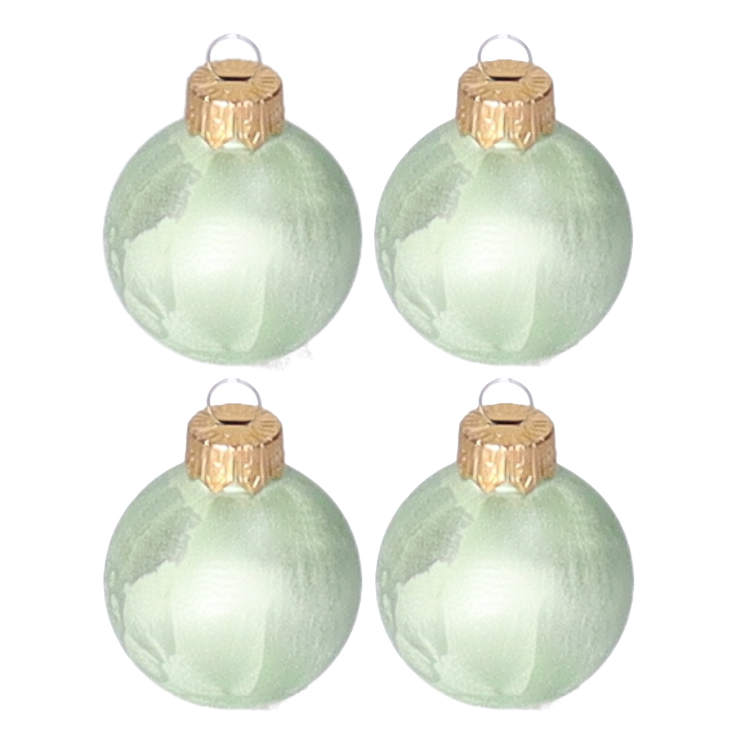 Luxe kleine kerstballen - 16x stuks - 4 cm - groen - glas - ice finish -