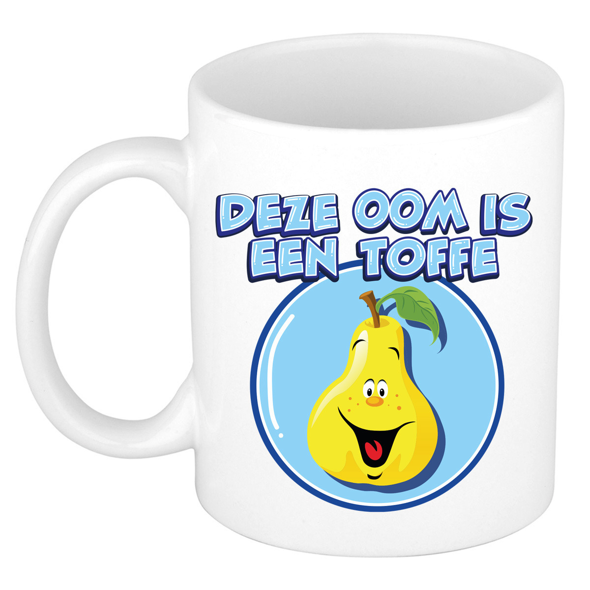 Cadeau koffie/thee mok voor Oom - wit - toffe Oom - keramiek - 300 ml -