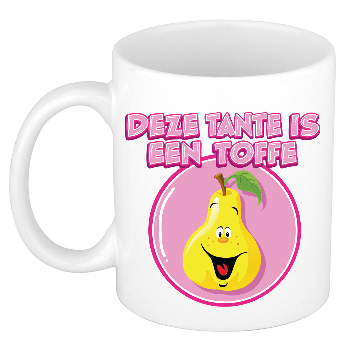Cadeau koffie/thee mok voor Tante - wit - toffe Tante - keramiek - 300 ml -