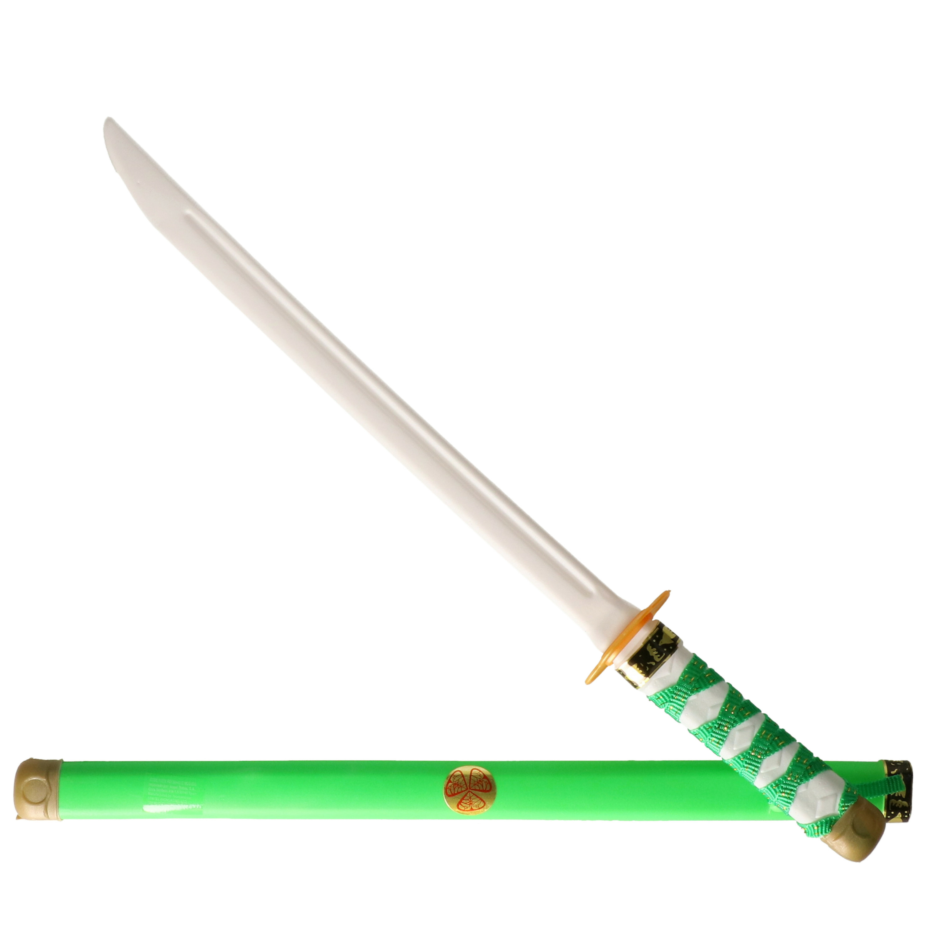 Zwaard voor een Ninja - verkleed speelgoed - 60 cm - kunststof - groen - kind/adults - wapens -