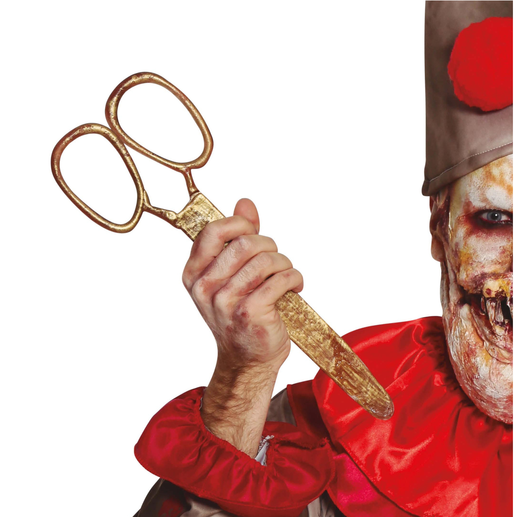 Horror schaar - 25 cm - kunststof - Halloween accessoires - nep wapens -