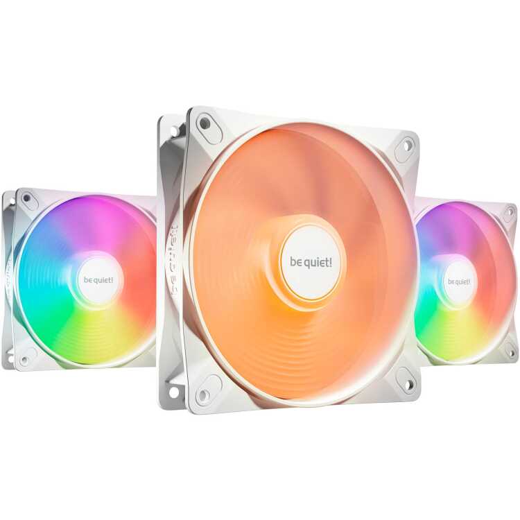 be quiet! Light Wings LX PWM high-speed 120 mm Triple Pack White case fan 4-Pin PWM, LED, 3 stuks