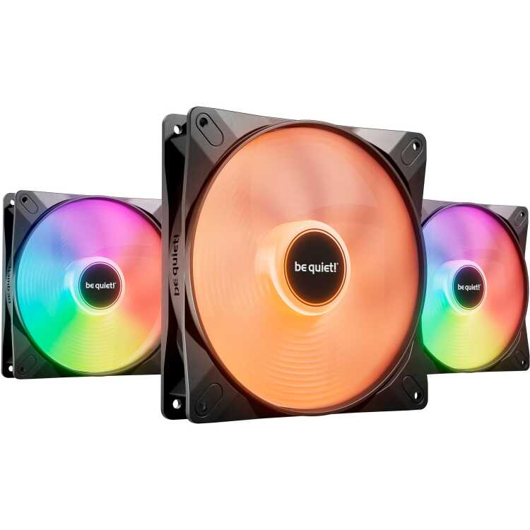 be quiet! Light Wings LX 140mm PWM high-speed Triple Pack case fan 4-pin PWM, RGB