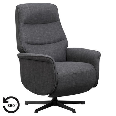 Relaxfauteuil Boaz stof - antraciet - Leen Bakker