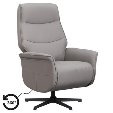 Relaxfauteuil Boaz lederlook - taupe - Leen Bakker