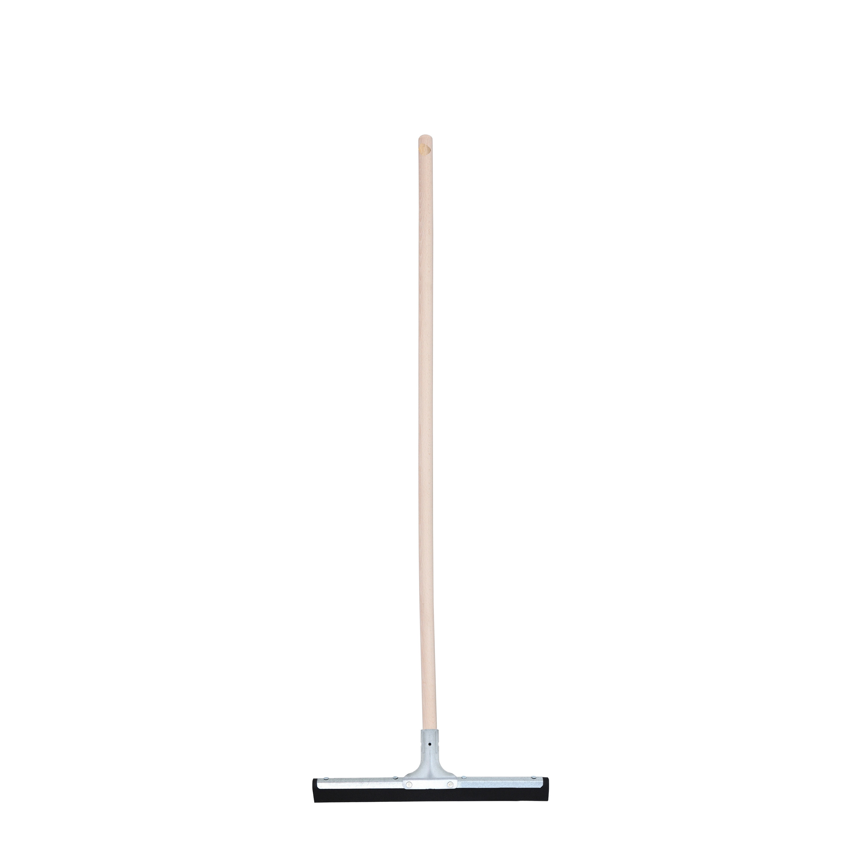 Vloertrekker/douchetrekker voor water - metaal/natuurrubber - breedte 34 cm - steel hout 120 cm -