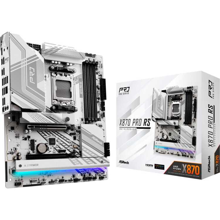 ASRock X870 Pro RS moederbord RAID, 2.5 Gb-LAN, E-ATX