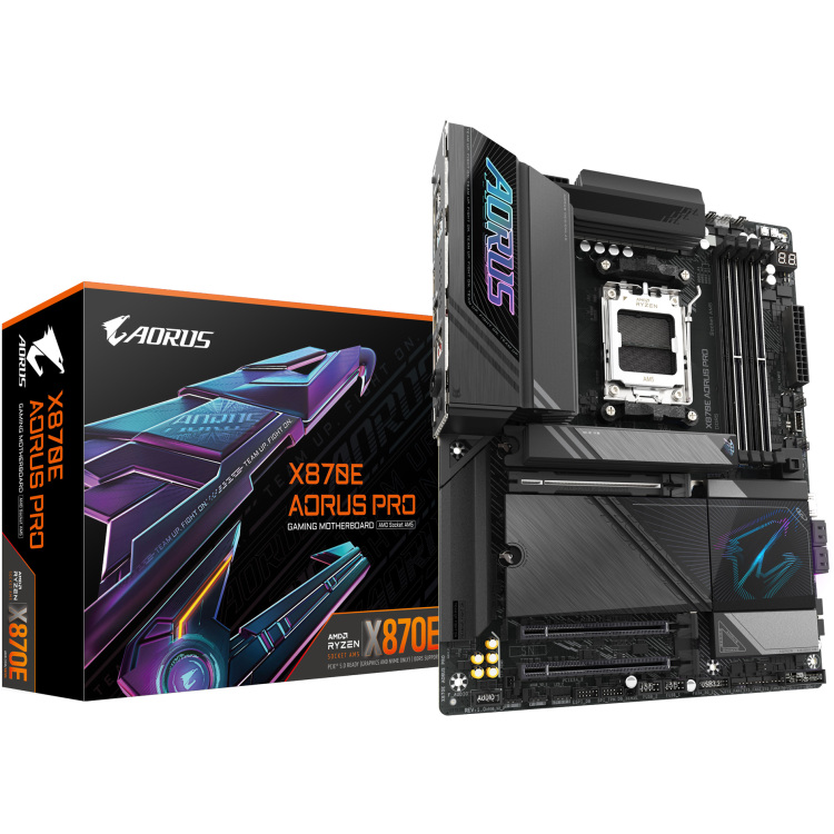 GIGABYTE X870E AORUS PRO moederbord RAID, 2.5 Gb-LAN, WLAN, BT, Sound, ATX