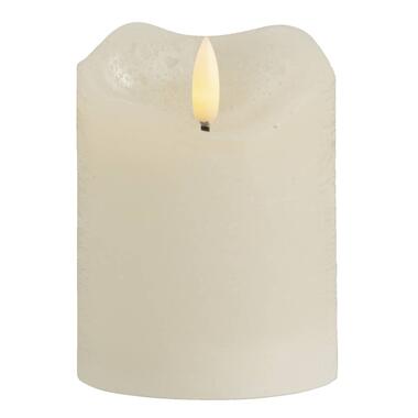 LED-kaars rustiek - off-white - 10xØ7,6 cm - Leen Bakker