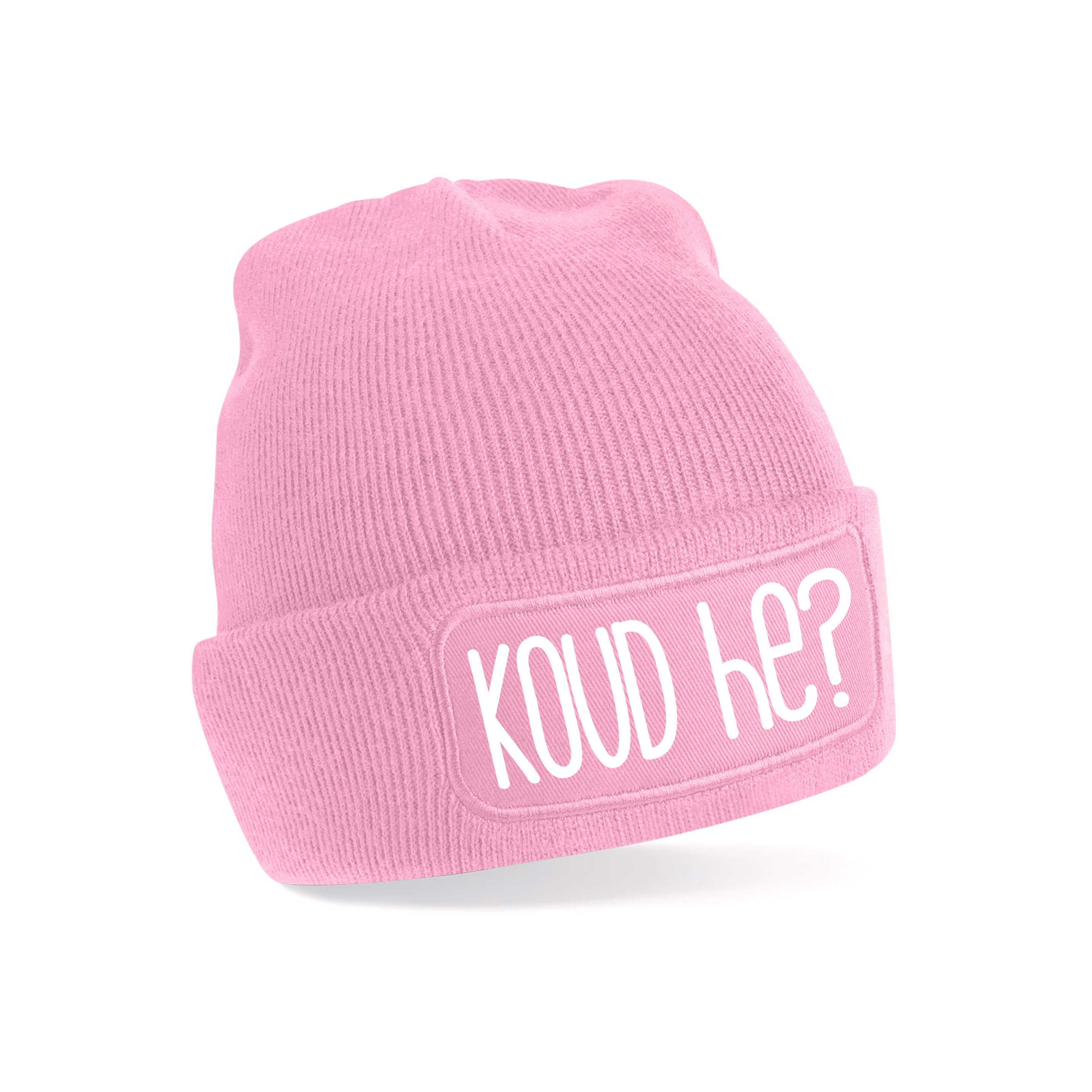Wintersport muts voor volwassenen - Koud He - roze - one size - Apres ski beanie One size -