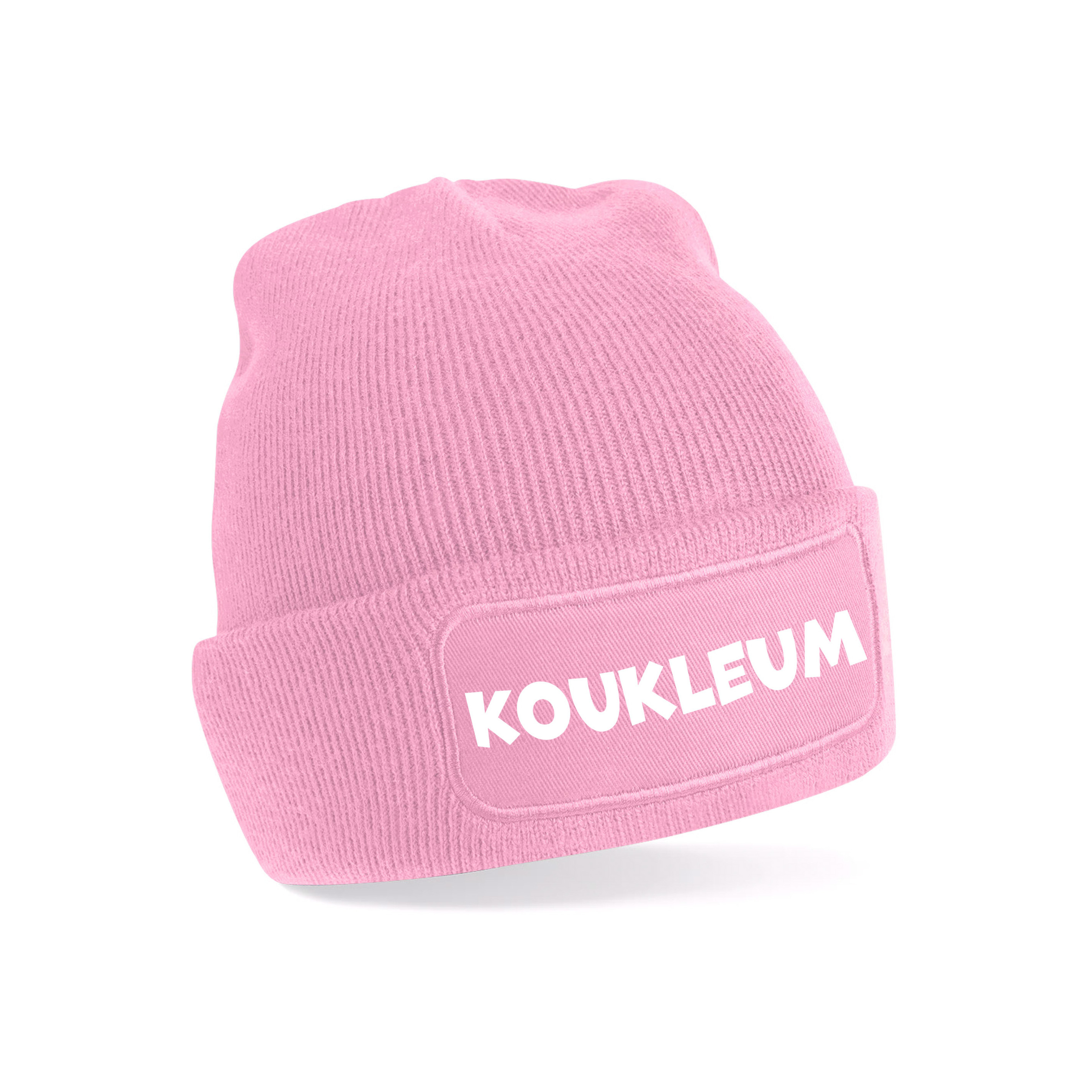 Wintersport muts voor volwassenen - koukleum - roze - one size - Apres ski beanie One size -